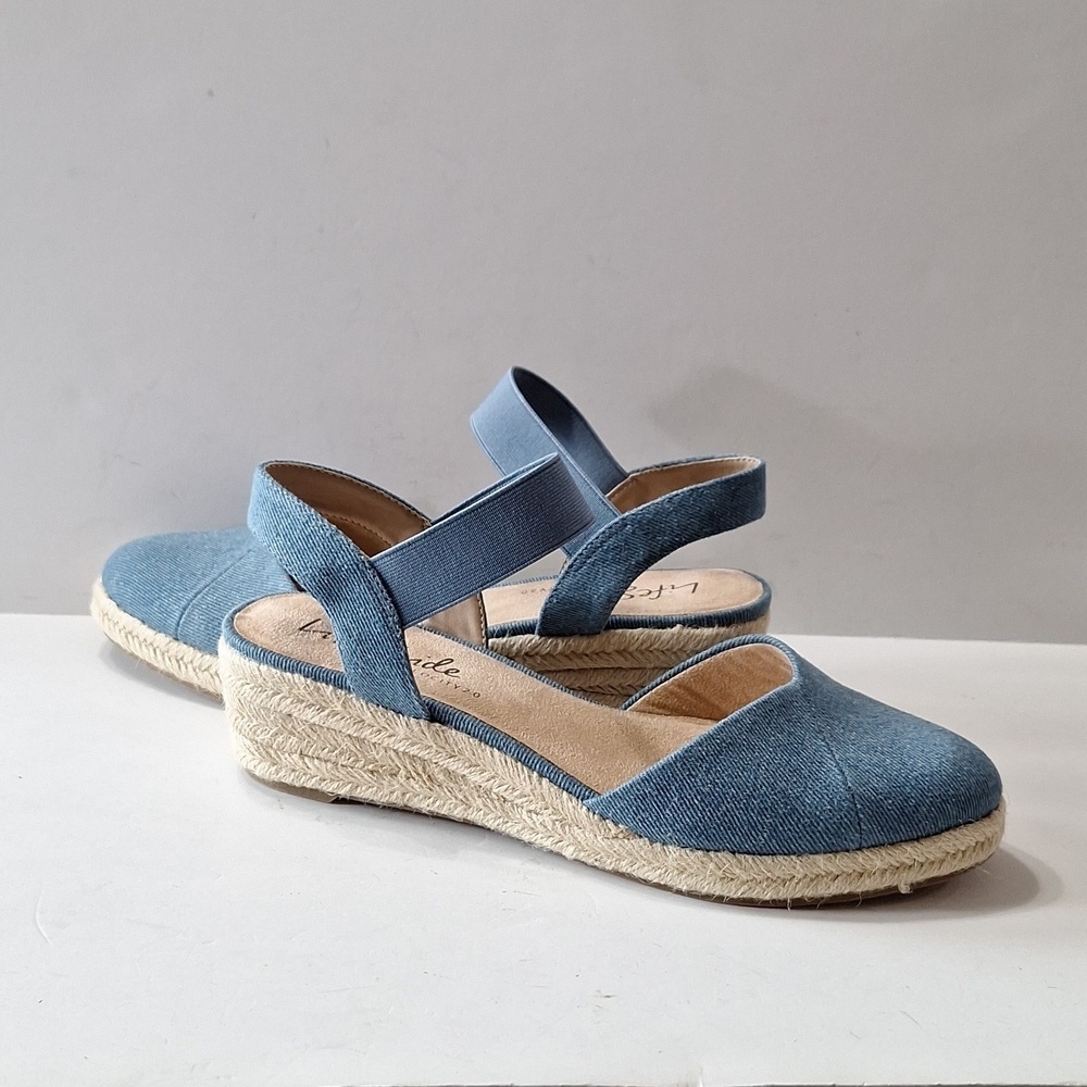 Life-stride (NEW) Blue Denim Kimmie Velocity 2.0 Espadrille Wedges Size 6.5 - Picture 10 of 14